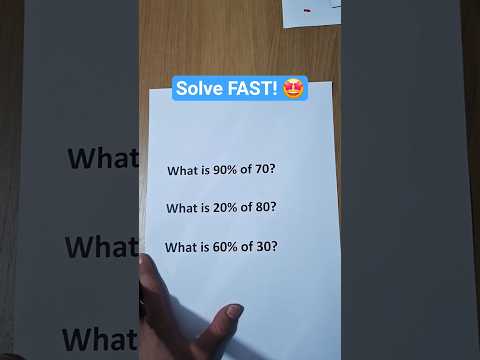 How to Calculate Percentages FAST!⚡ Easy Math Trick You’ll Never Forget! #maths #mathstricks