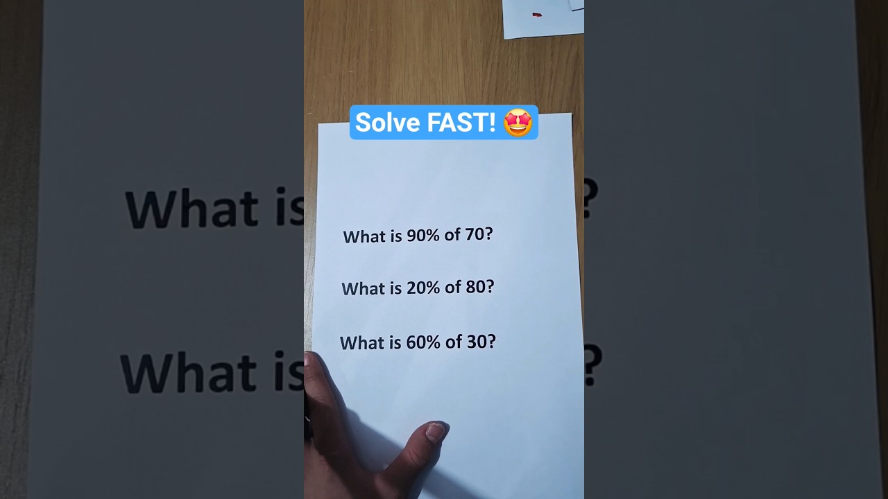 Master Percentages Instantly! ⚡ Simple Math Trick for Fast Calculations