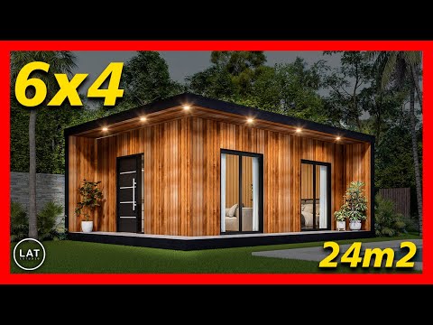 Plano de casa 6X4 metros moderna | Small house design 6x4