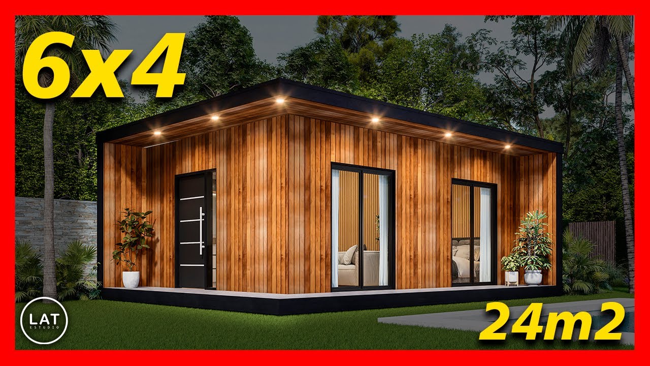 Plano de casa 6X4 metros moderna | Small house design 6x4