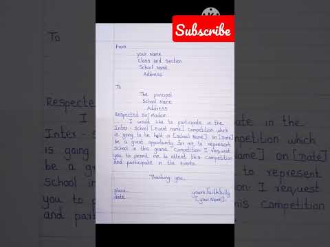 permission Letter to participate in Inter School Competition in ஆங்கில மொழியில்/ #shortsfeed