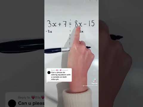 Solving equations with x’s on both sides