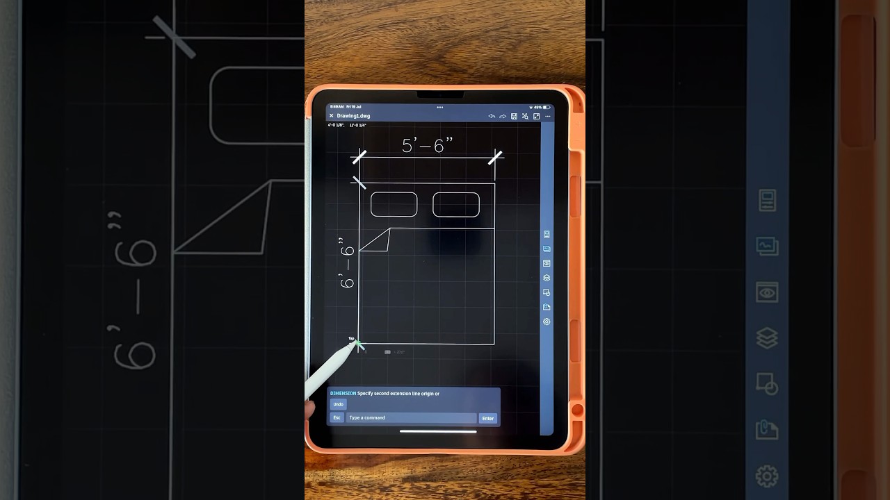 Easily Add Dimensions in AutoCAD on iPad 📐 | Day 10 Quick Tutorial