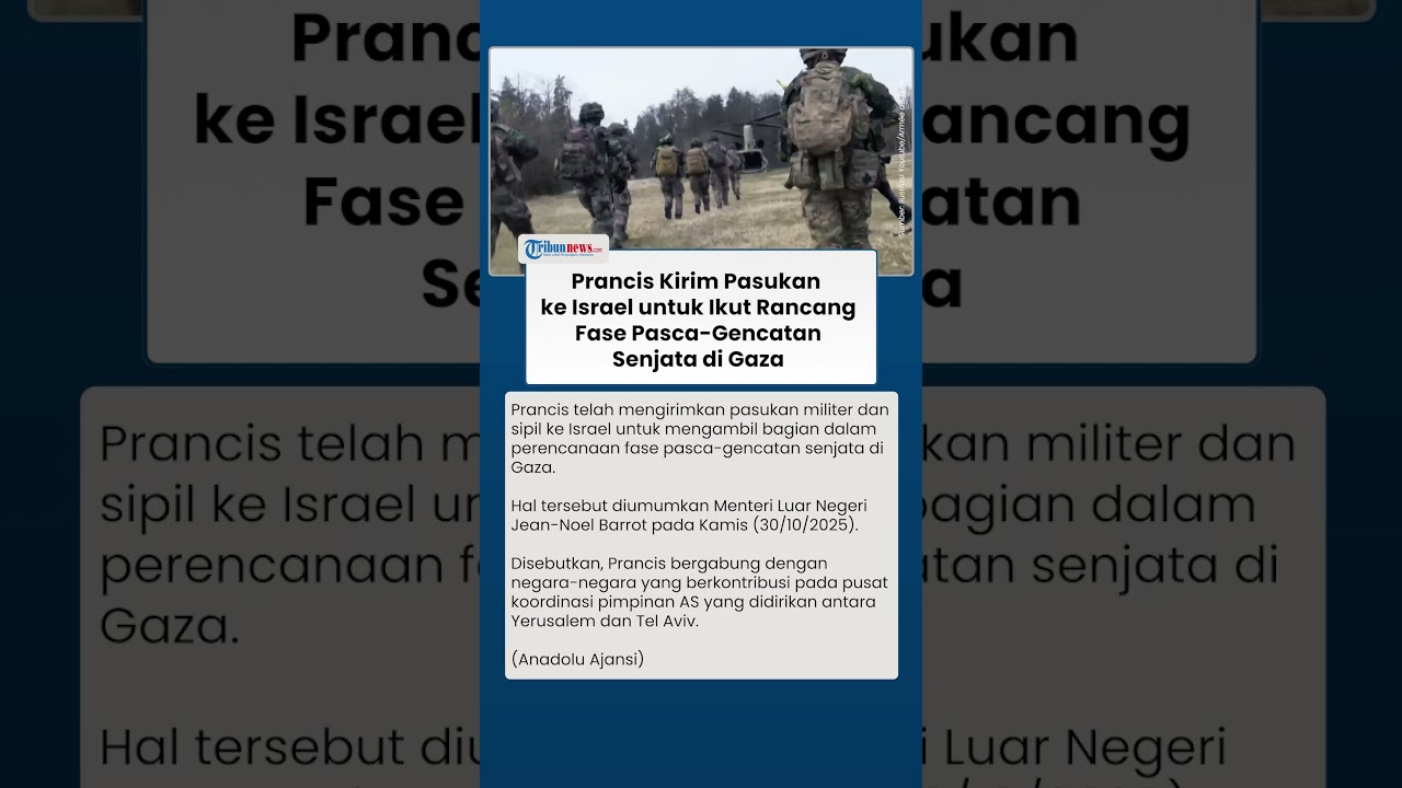 Prancis Kirim Personel Militer dan Sipil dalam Rencana Fase Pasca-Gencatan Senjata di Gaza