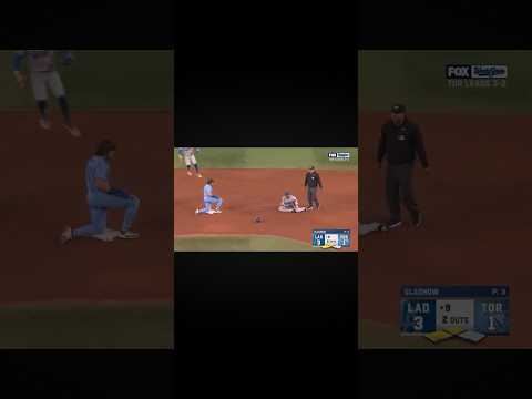 LA Dodgers great double play forces game 7 vs Blue Jays in World Series!! #mlb #dodgers #shorts