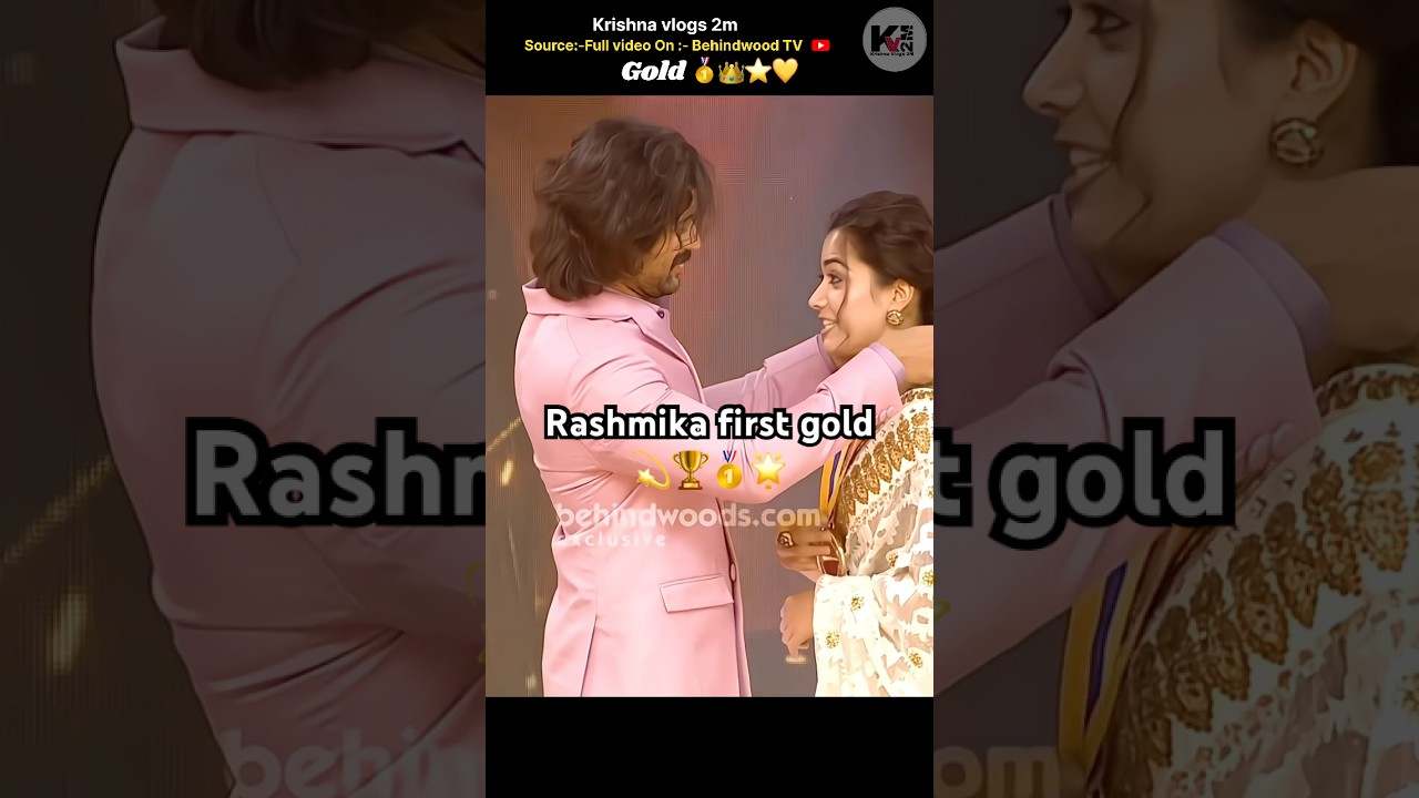 Rashmika mandanna win first gold medal 🥇 #rashmikamandanna #vijaydevarakonda #anime