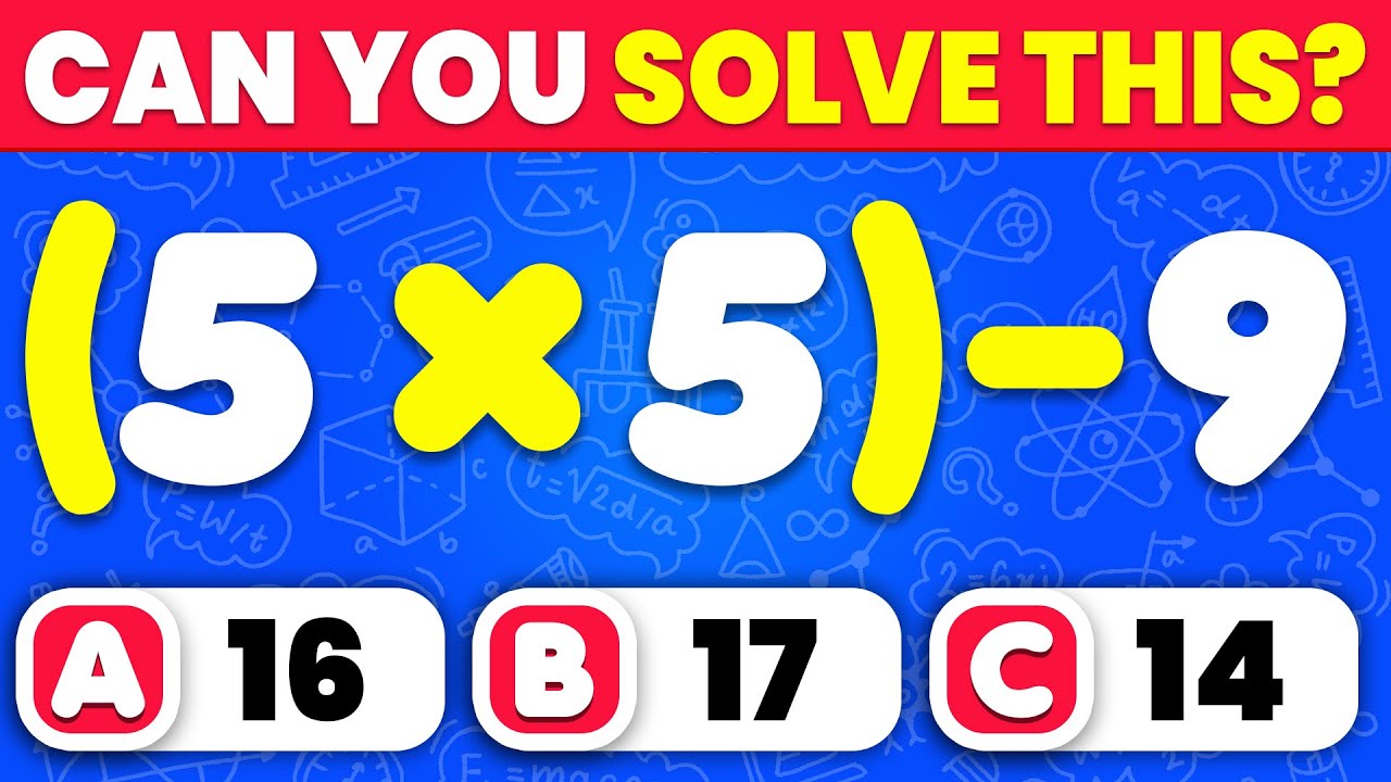 Challenge Your Math Skills! 🧠 Easy to Impossible Levels