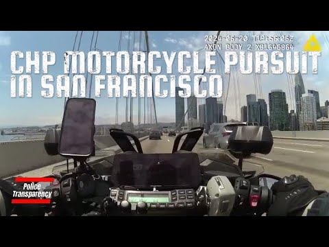 CHP Motorcycle Pursuit In San Francisco