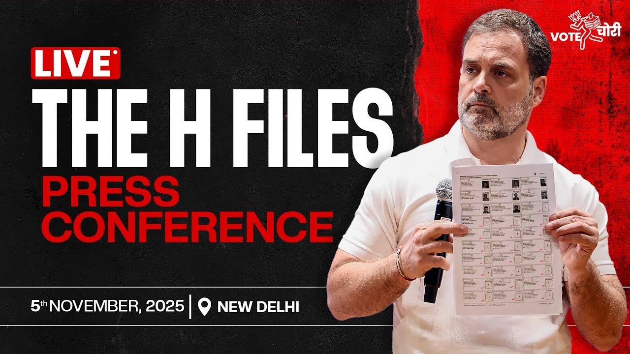 LIVE: Special Press Briefing by Shri Rahul Gandhi on Vote Chori - The H Files | AICC HQ, New Delhi