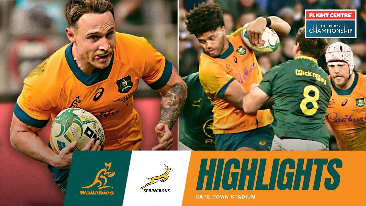 Wallabies vs Springboks | Exciting Highlights from Rugby Championship Round 2 🏉