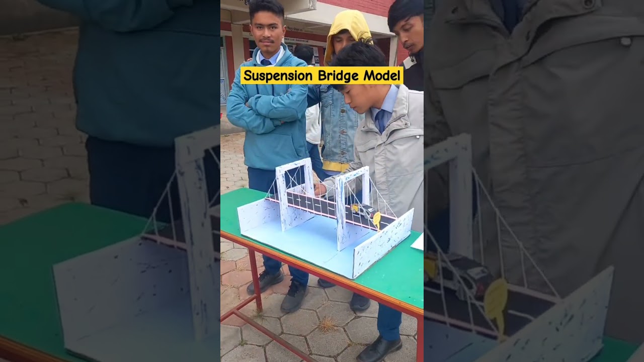 Civil Engineering Students' Suspension Bridge Model 🏗️