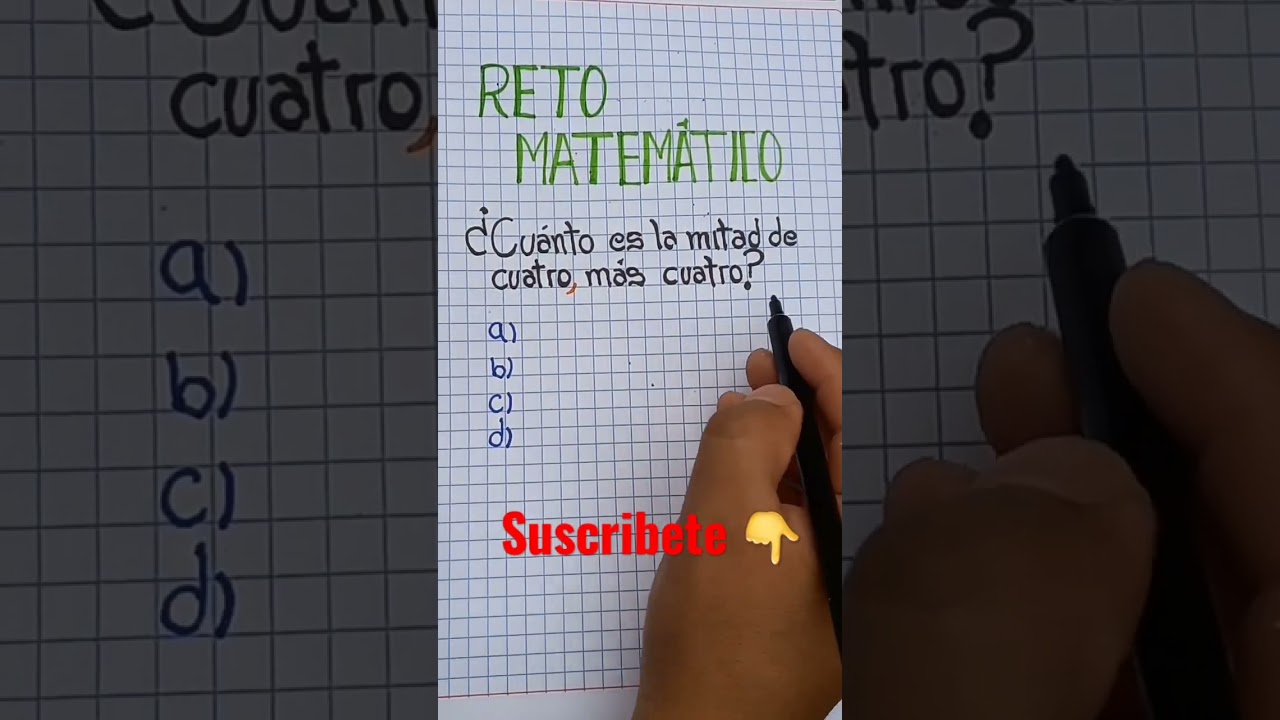 Desafío Matemático 🔢 ¡Pon a prueba tus habilidades ahora!