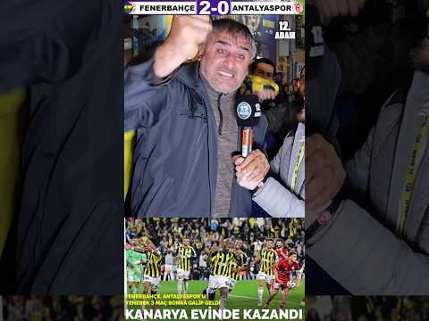 💥"BU NASIL OYUN, SAĞ SOL GERİ"❗ FENERBAHÇE 2-0 ANTALYASPOR MAÇI TARAFTAR RÖPORTAJI.#fenerbahçe