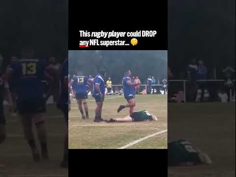 This rugby player could take down ANY player in the NFL... 😵