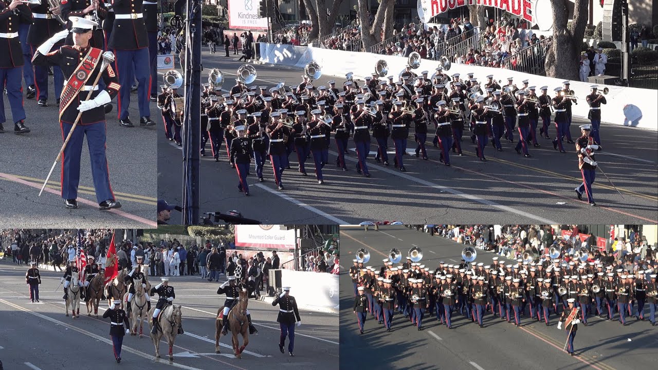 USMC West Coast Band Performs Marines' Hymn at 2025 Rose Parade