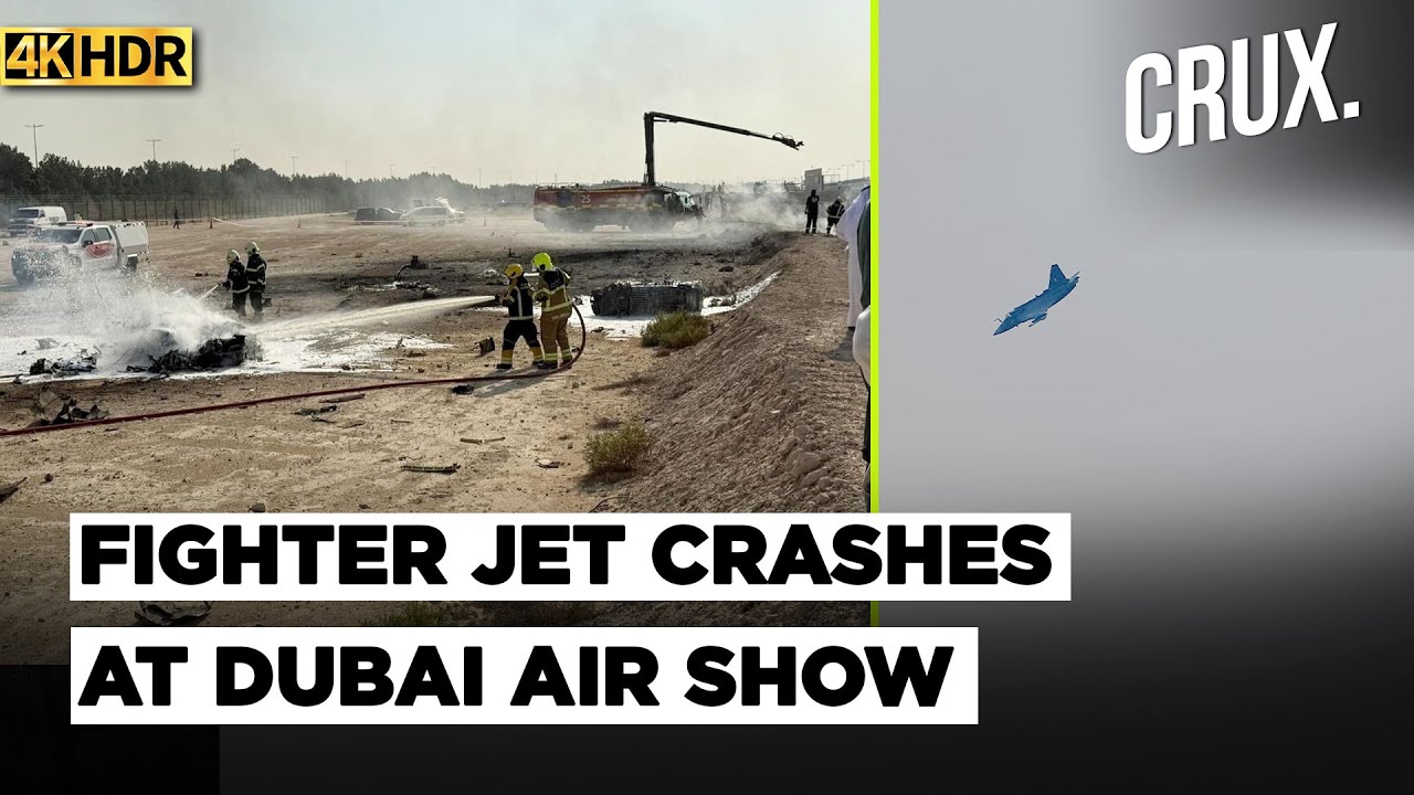 India's Tejas Fighter Jet Crashes at Dubai Air Show ✈️