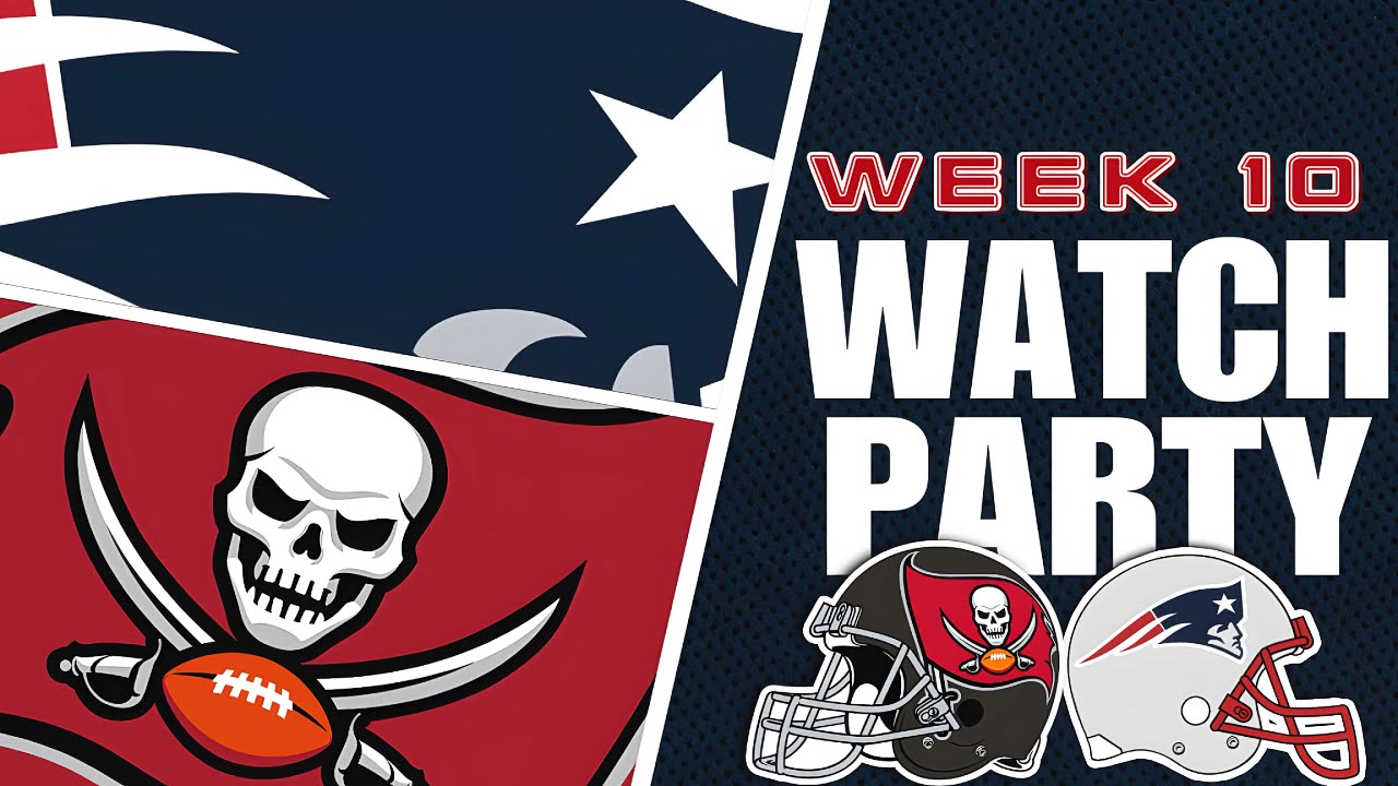 Patriots vs Buccaneers Week 10 Live Watch Party 🏈