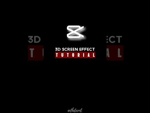 3D Screen Effect in CapCut - Tutorial #shorts