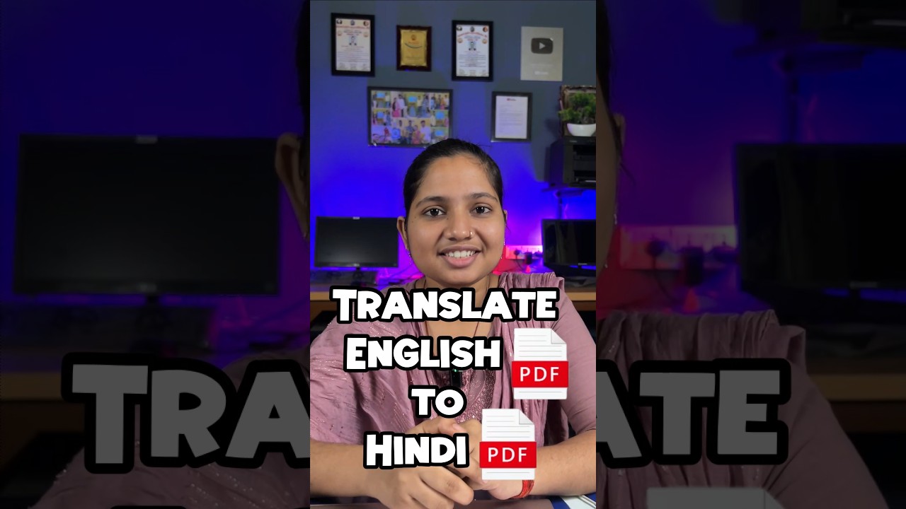 Quickly Convert English PDF to Hindi or Any Language ๐ | Easy PDF Translation