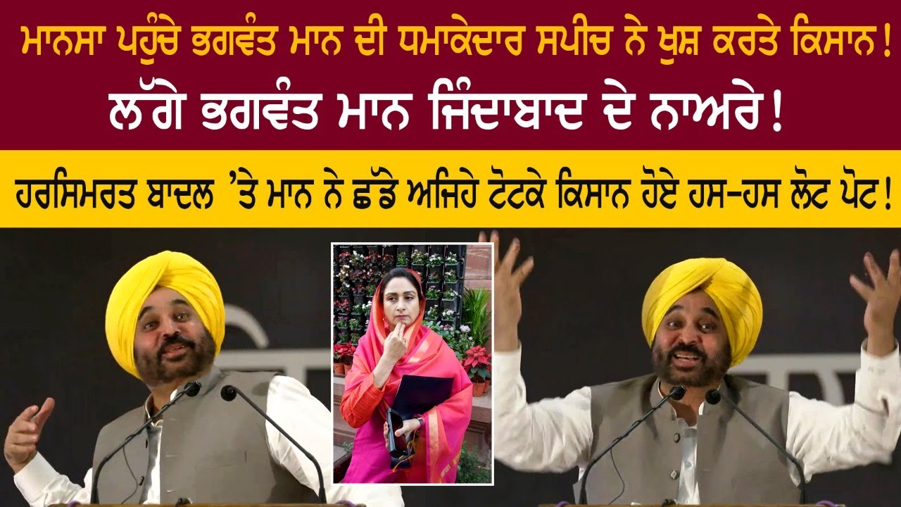 Bhagwant Mann's Speech in Mansa | AAP Leader 🎙️