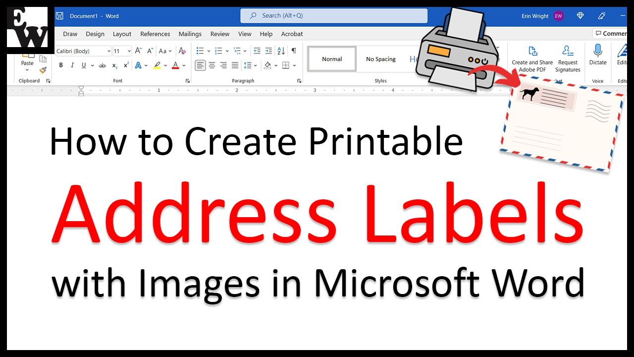 Create Printable Address Labels with Images in Word
