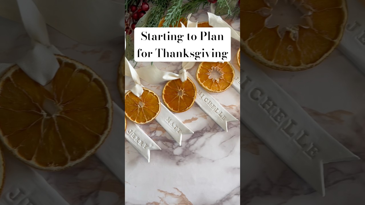 Last year’s #Thanksgiving table decorations! Sharing 2024’s #personalized place cards soon! 🦃🍊🍁