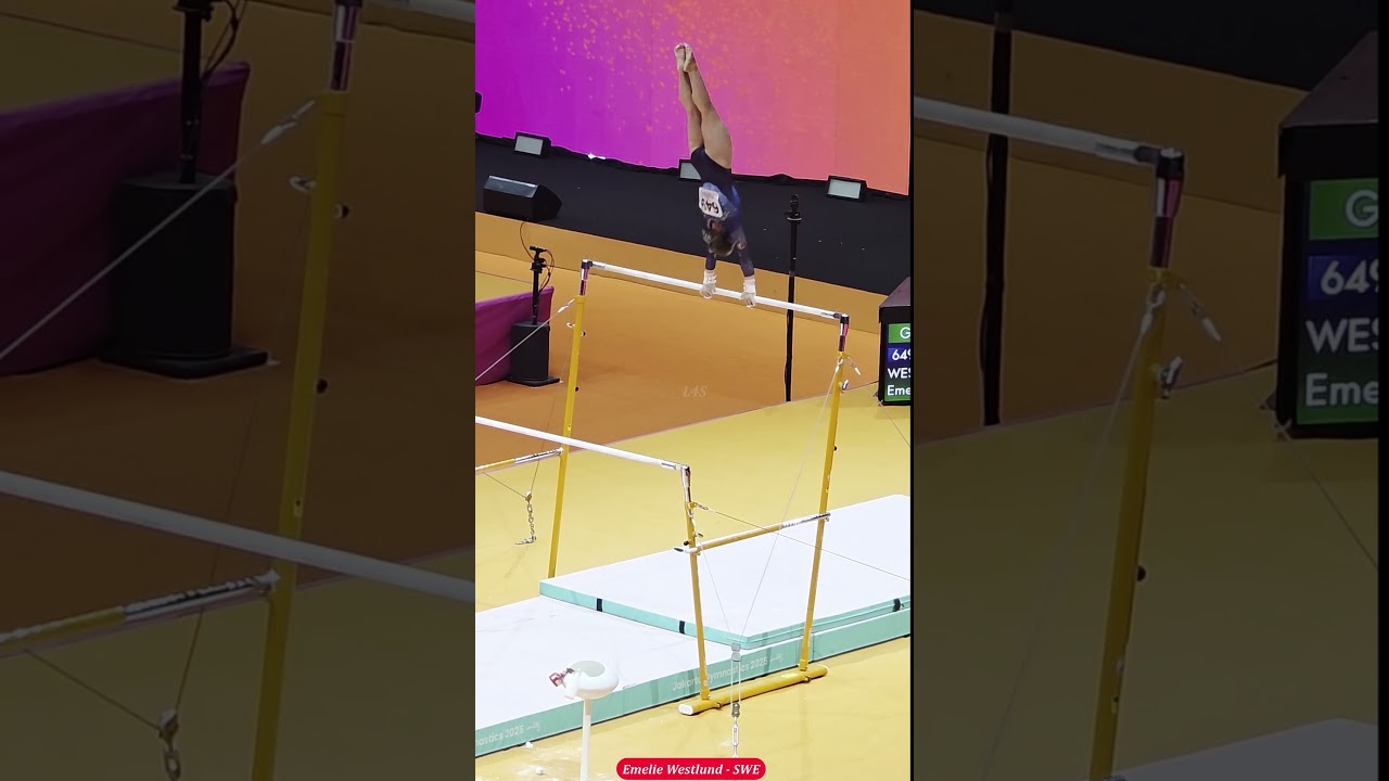 Emelie Westlund 🇸🇪 Shines on Uneven Bars at 2025 FIG AGWC