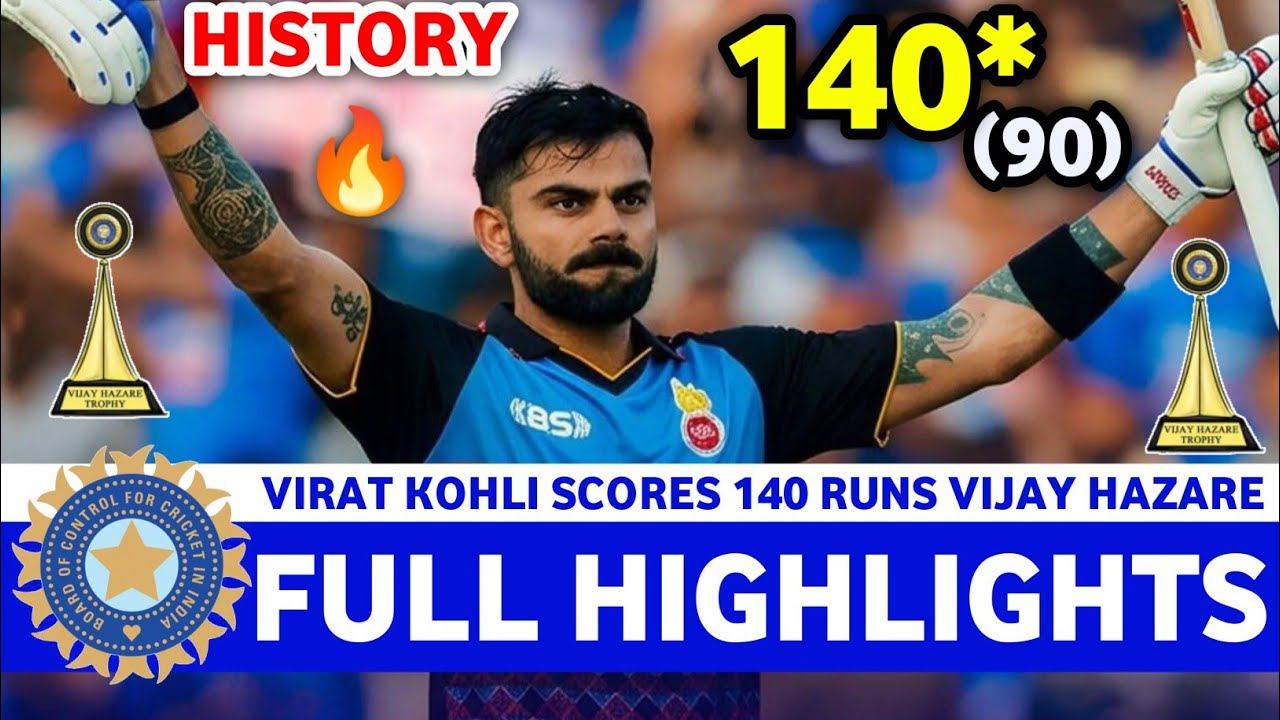 Kohli's 150(99) Century in Vijay Hazare Trophy 2025 🏏