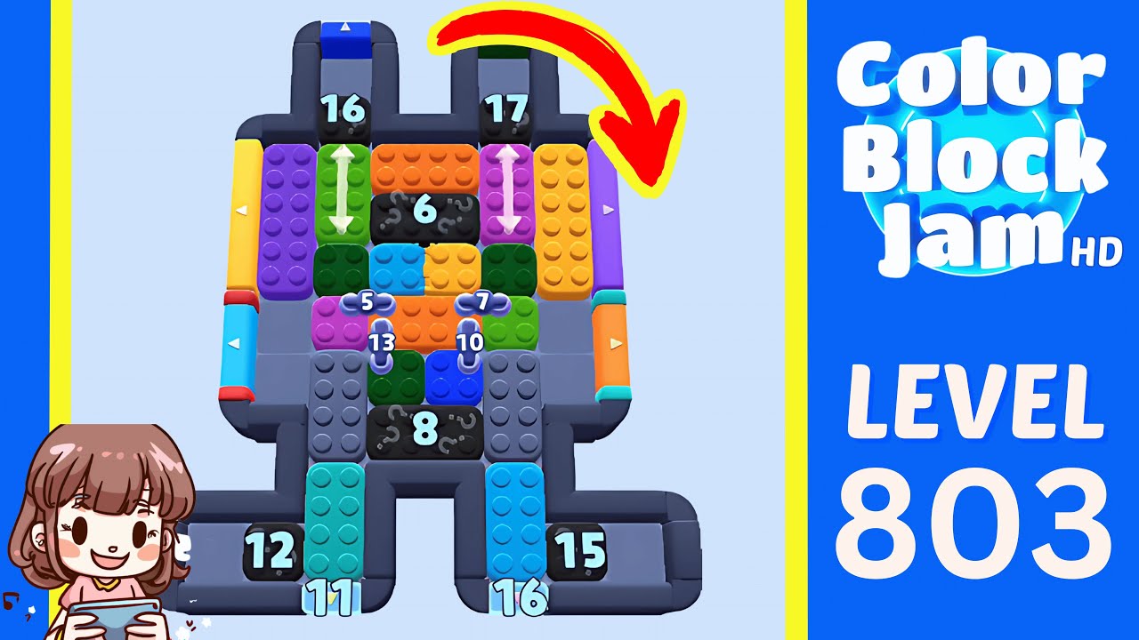 Color Block Jam Level 803 Solution Walkthrough
