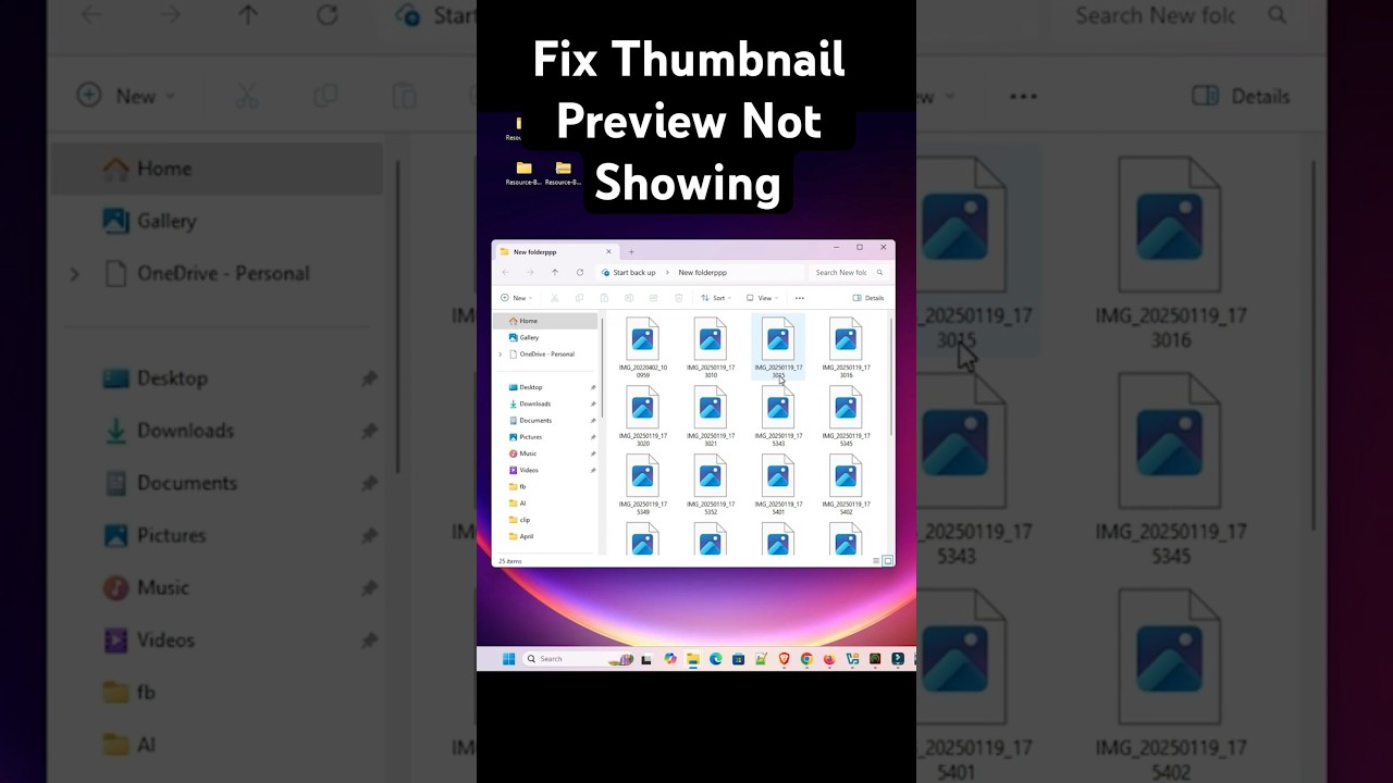 Fix Thumbnail Preview Not Showing in Windows 11 🖼️