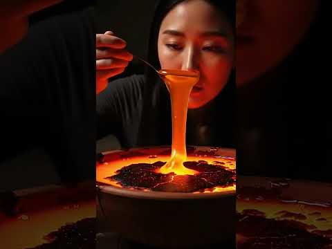Lava muckbang AiSMR #satisfying #ai #asmr #food #foryou #funny #knifeskills #satisfy #glassknife