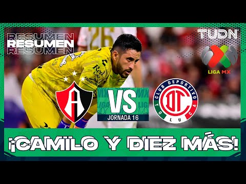Resumen y goles - Atlas vs Toluca | Liga MX - Jornada 16 Apertura 2025 | TUDN