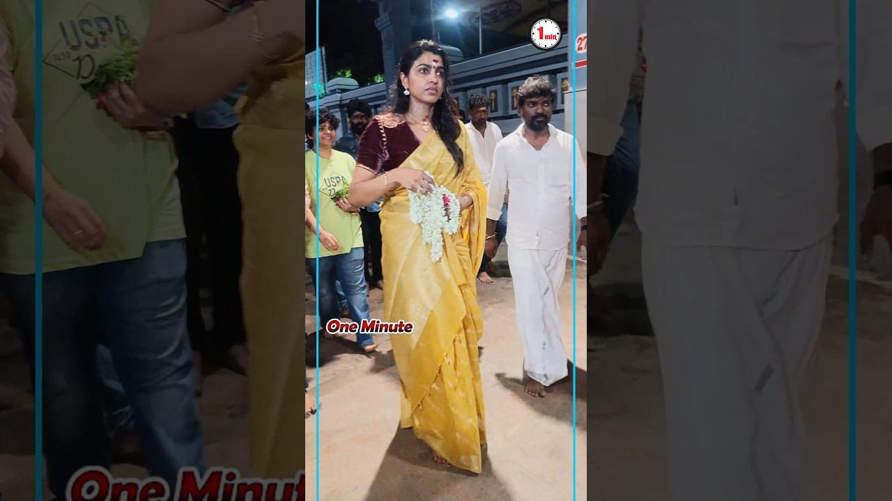 விஷால் - தன்ஷிகா நிச்சயதார்த்தம்! 💍❤️ கோவிலுக்கு வந்த தம்பதிகள் 😍✨ #vishal #saidhanshika #trinding