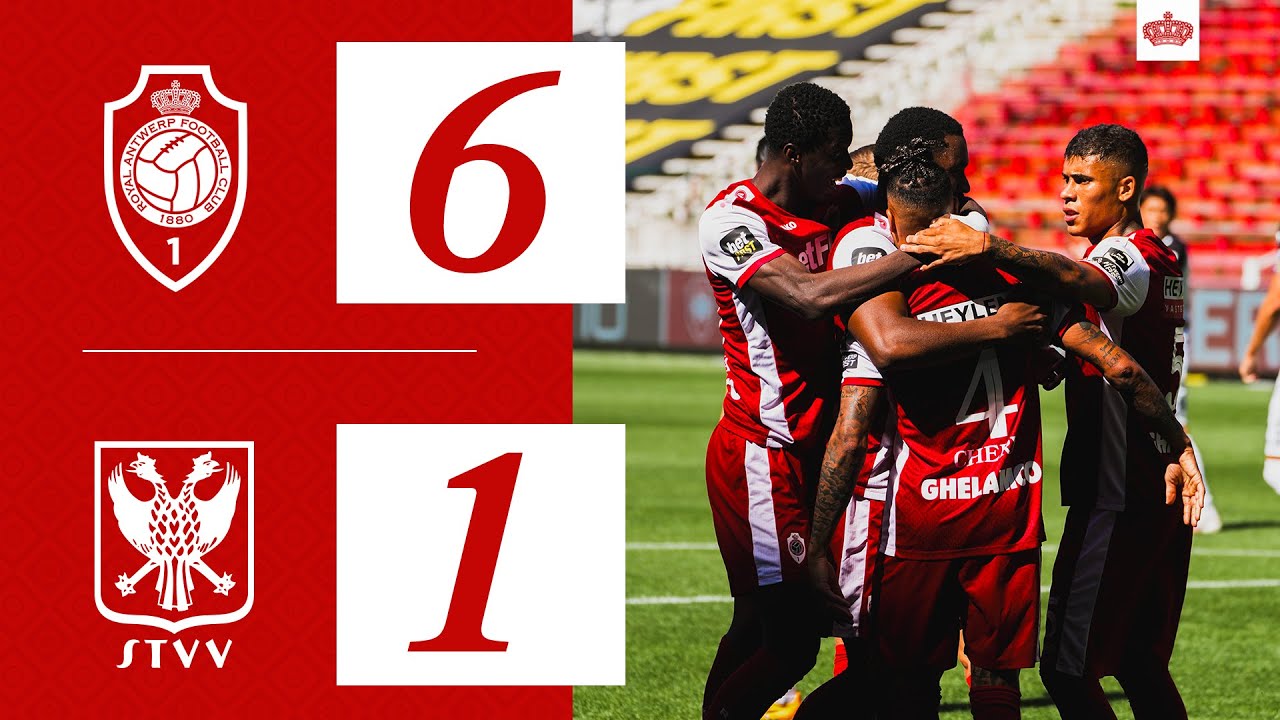 Royal Antwerp FC Dominates STVV 6-1 in JPL Match Highlights ⚽