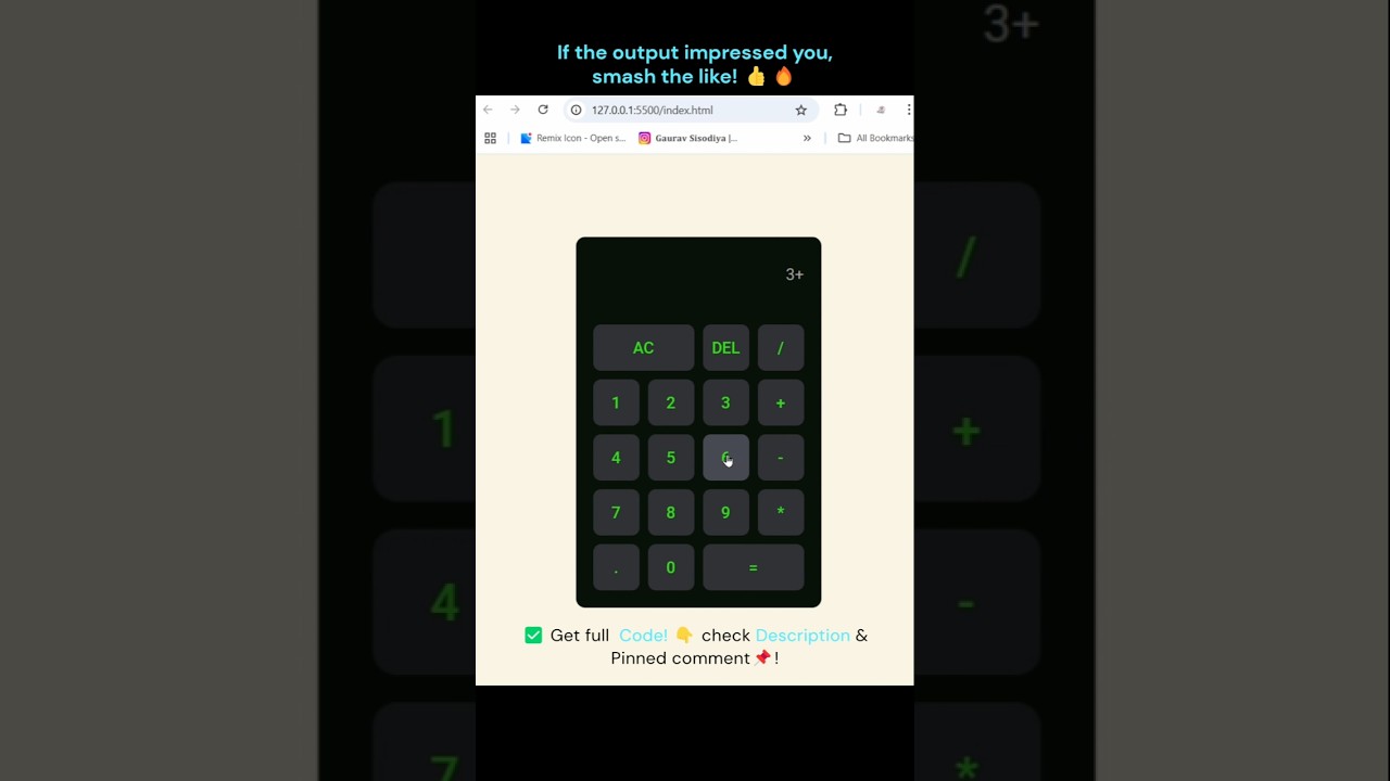 Build a Simple Calculator with HTML, CSS & JS