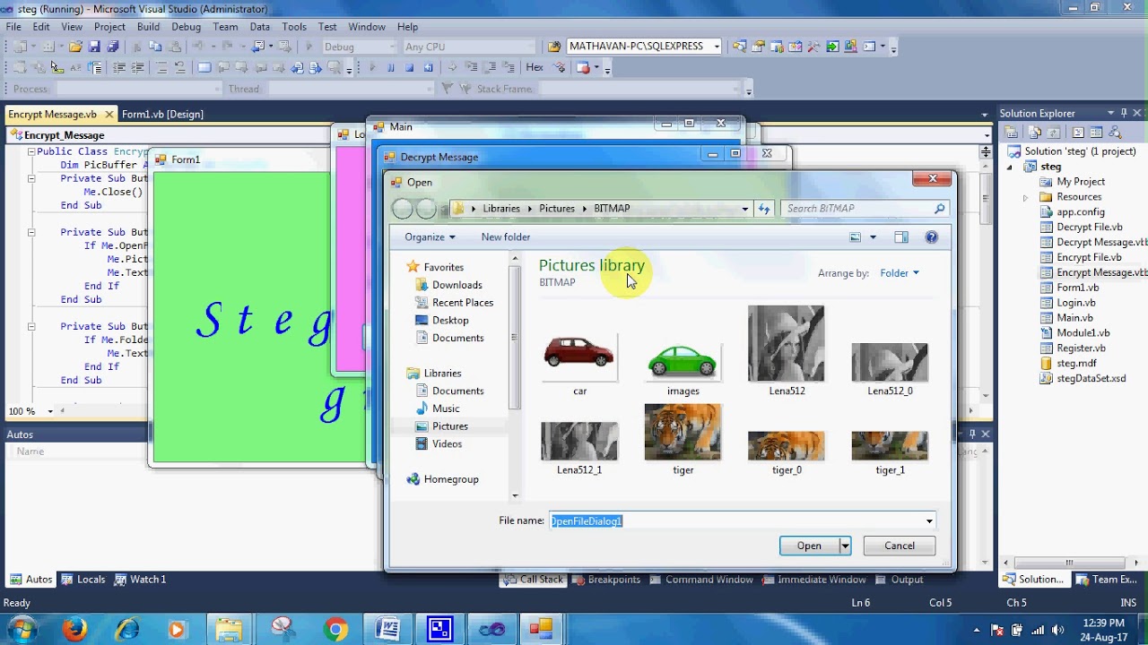 Steganography Management System in VB.NET | IEEE 2018 Project