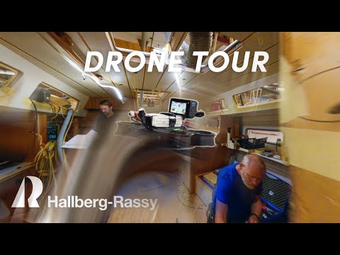 Hallberg-Rassy Drone Boat Yard Tour | The Most Exciting Drone Factory Tour Ever