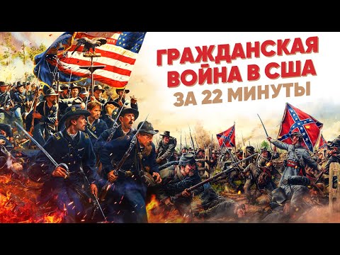 Гражданская война в США за 22 минуты