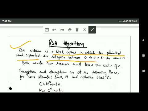 Network Security and Cryptography: RSA Algorithm and RSA Key Generation