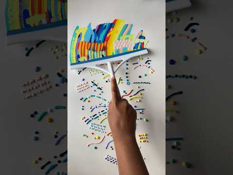 Satisfying Squeegee Painting #abstractart #artwork #shorts