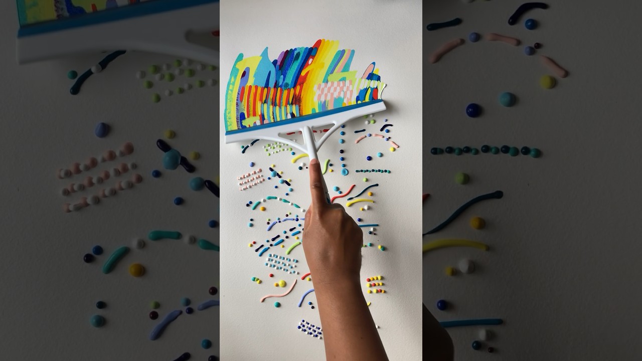 Mesmerizing Squeegee Painting | Abstract Art You Can't Miss π¨