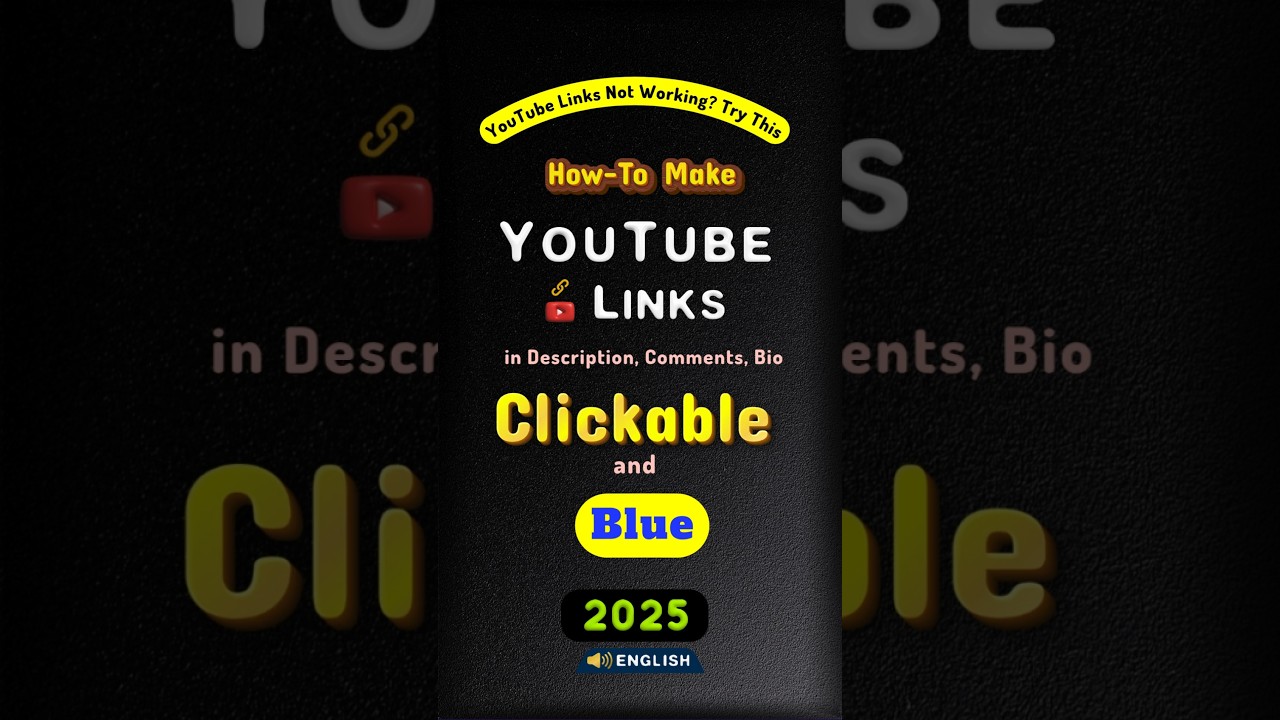 Fix YouTube Links Not Working in Bio & Comments
