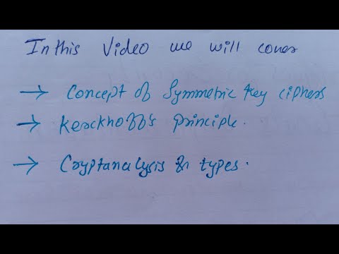 Cryptography and Network Security:#8 Symmetric Key Ciphers