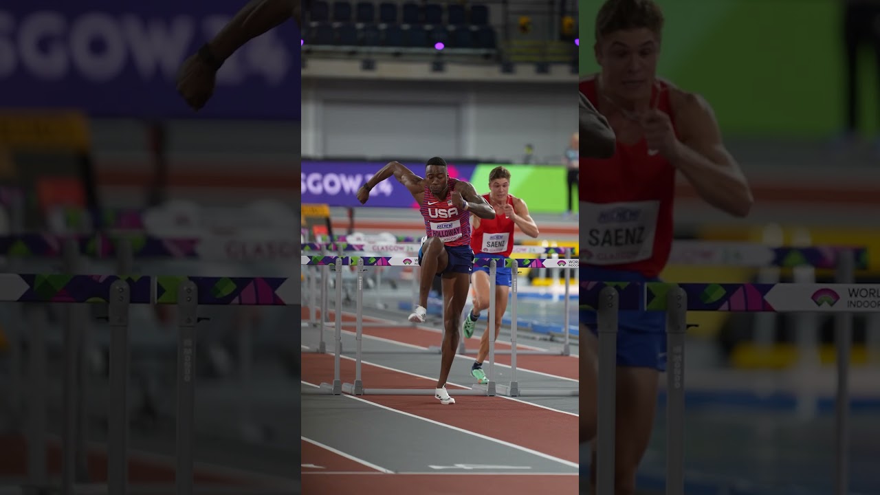 The king of the 60m hurdles: Grant Holloway 👑 #king #usa #sports #athletics #glasgow #hurdles