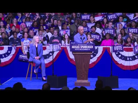 Full speech: Obama says the choice for Virginia governor is clear at rally for Spanberger