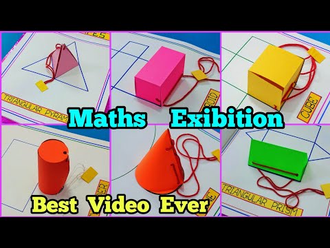 3D Shapes model#maths project#maths working model#maths Exibition model#cube, cuboid, cylinder,cone๐