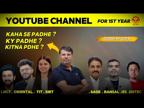 Score 9+ CGPA in 1st Year тЬЕ | Subject-wise YouTube Channels + Exam Preparation Tips for RGPV College
