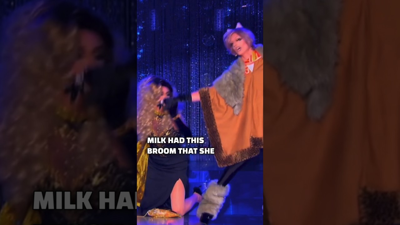 Milk Hits Adore Delano with a Broom! π | Rupaul's Drag Race Shocking Moment
