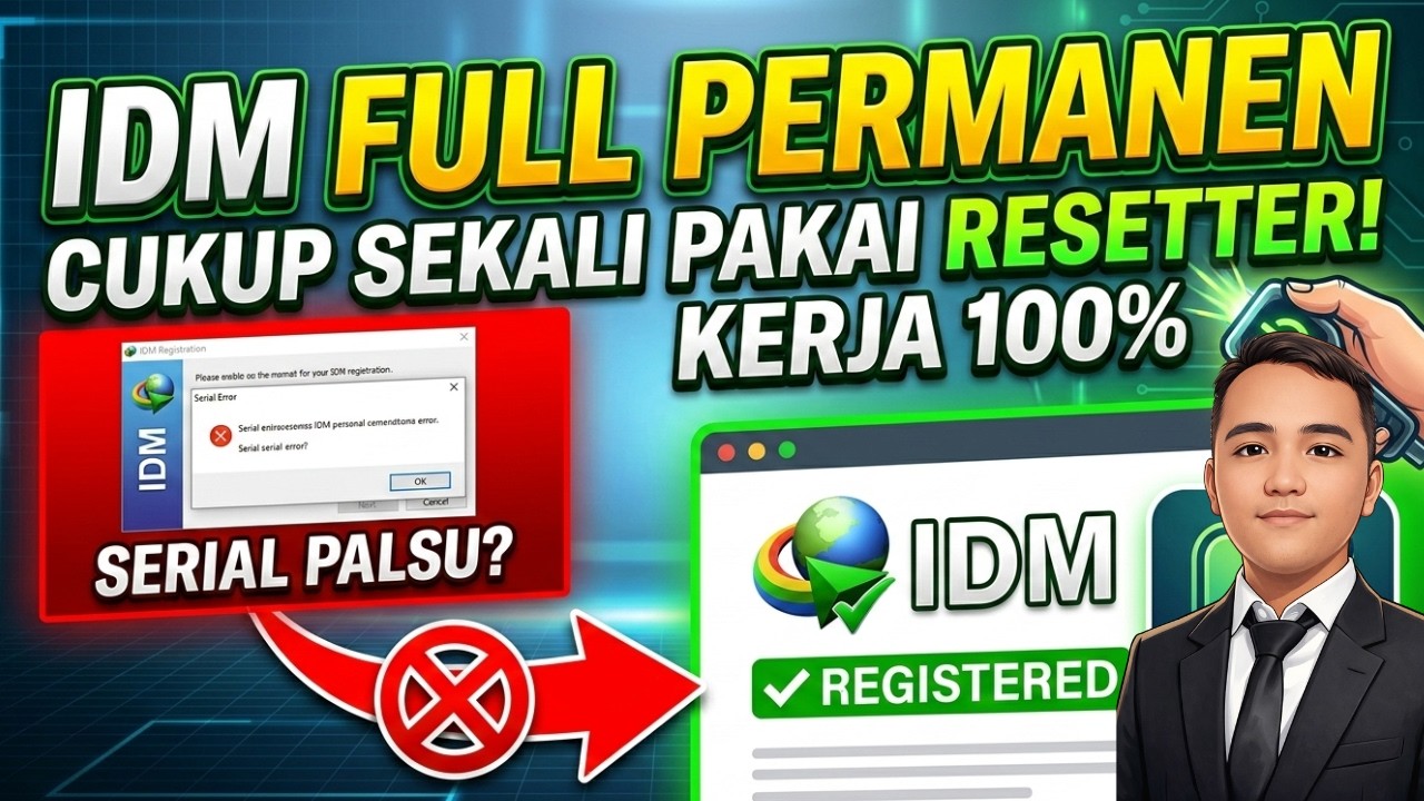 Cara Install IDM Terbaru 2026 Full Registration Pakai Resetter