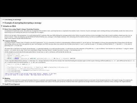 Breaking RSA, Cryptanalysis of RSA